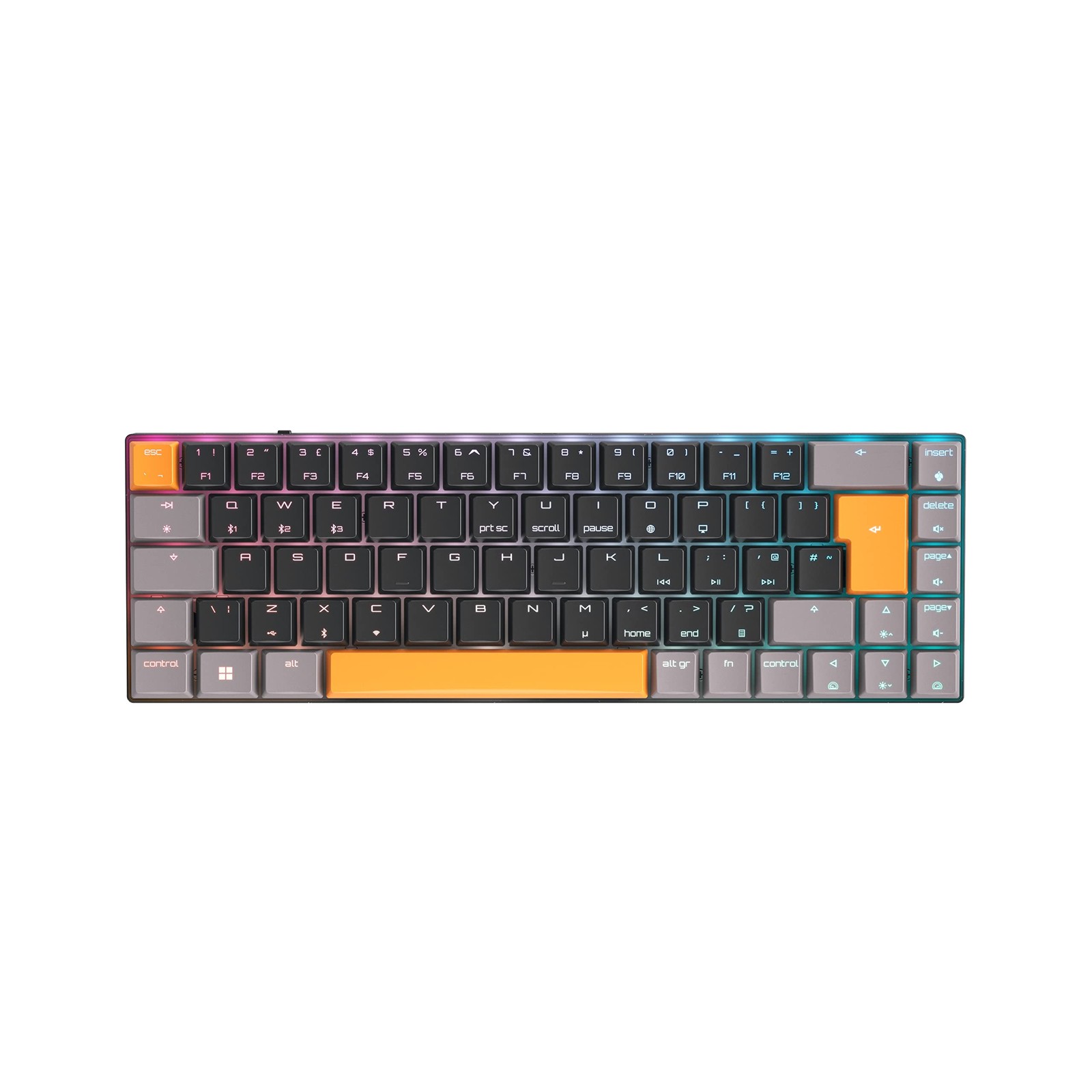 CHERRY MX-LP 2.1 Compact Wireless, small cordless gaming keyboard with 68 keys,