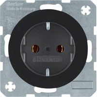 Berker 47432045  Hager  - Type F - Black - Plastic - Thermoplastic - 250 V - 16