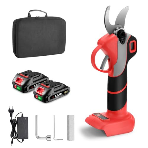 ONEVAN Troncarami a batteria con 2 batterie, forbici elettriche da (S1O)