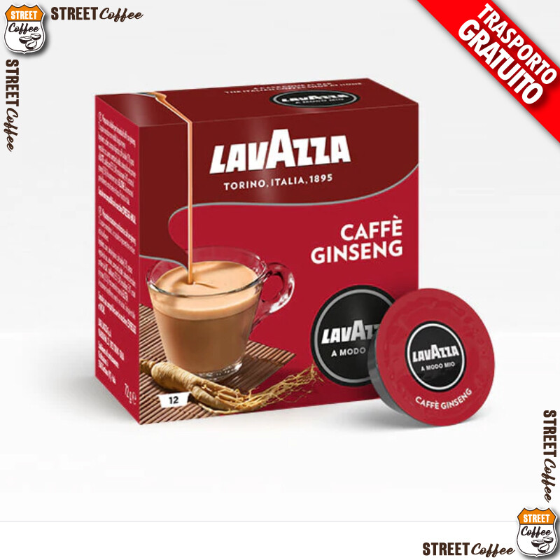 48 CIALDE CAPSULE CAFFE' LAVAZZA A MODO MIO MISCELA GINSENG 100 % ORIGINALI