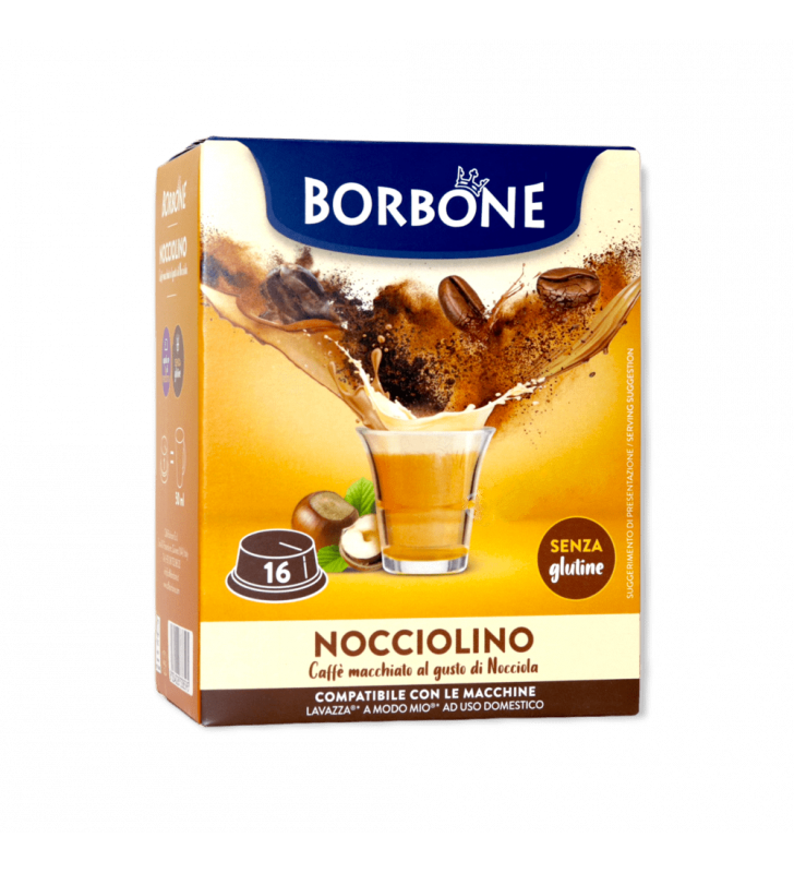 CAFFÈ ALLA NOCCIOLA CAFFÈ BORBONE NOCCIOLINO - 16 CAPSULE COMPATIBILI A MODO MIO