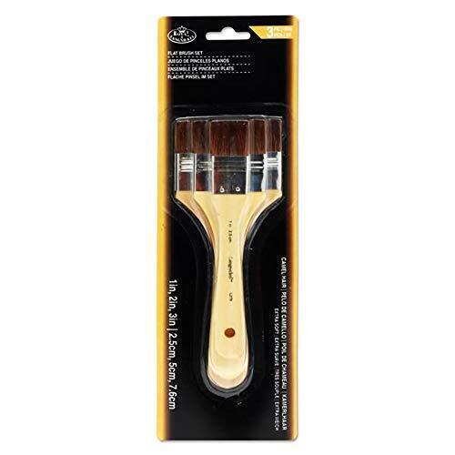 Royal & Langnickel - Pack de 3 brochas de Pelo de Camello marrón (n0H)