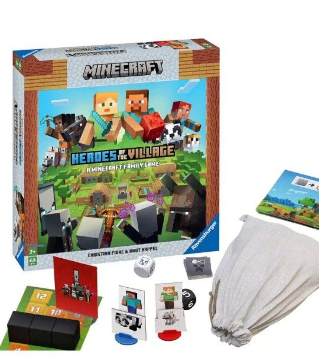 Ravensburger Minecraft Eroi Del Villaggio | Gioco Da Tavolo Come Nuovo