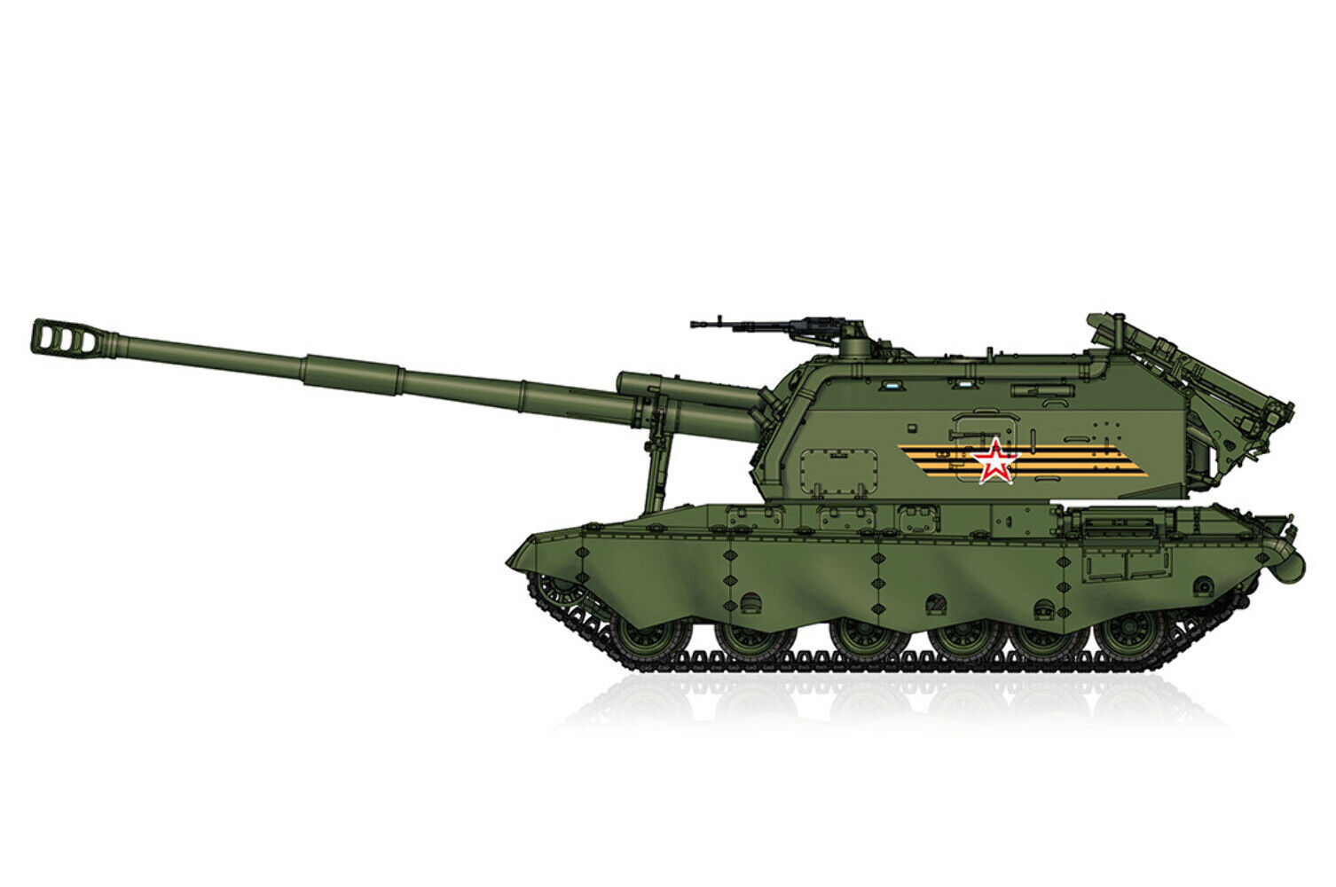Hobby Boss 1:72 2S19-M2 SELF-PROPELLED HOWITZER Kit di modellismo - 82928