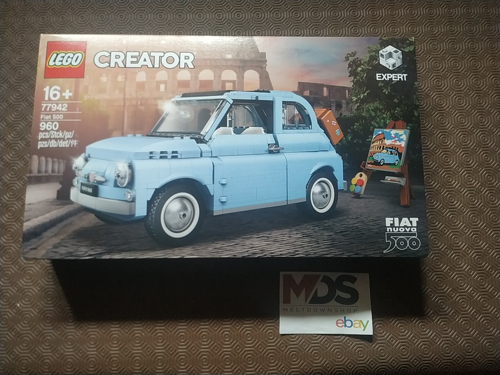 LEGO Creator Expert 77942 Fiat 500 Baby Blue Limited Edition set 10271 INGLESE