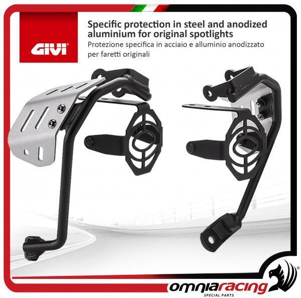 GIVI Protezione specifica acciaio anodizzato faretti BMW R1200GS Adventure 14-16