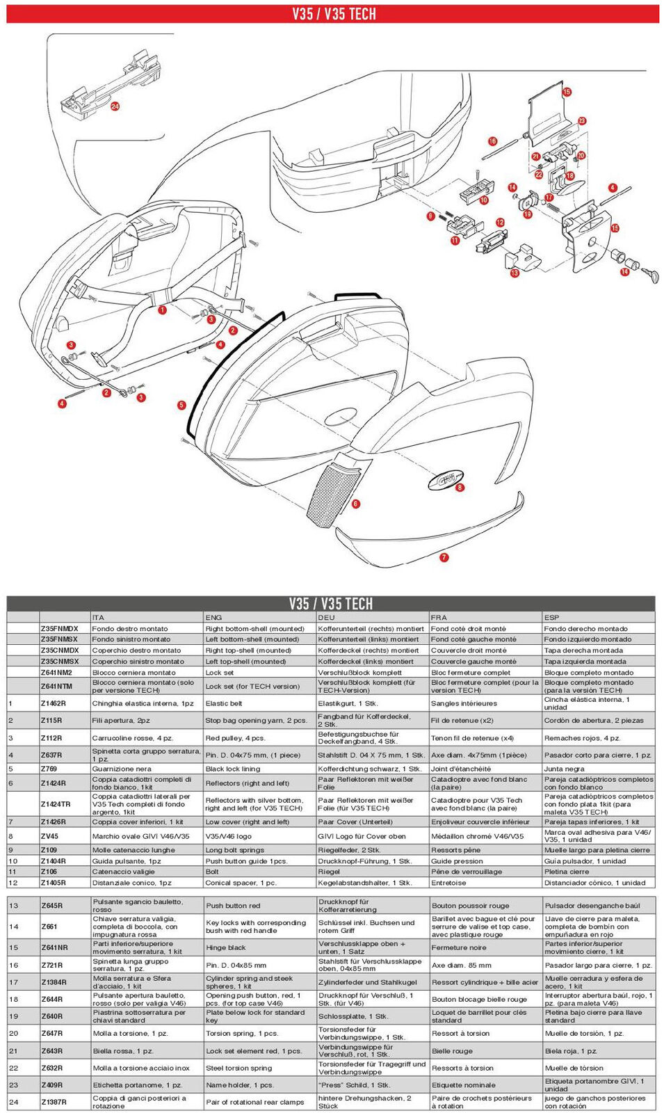 GIVI Z35FNMSX FONDO SINISTRO MONTATO
