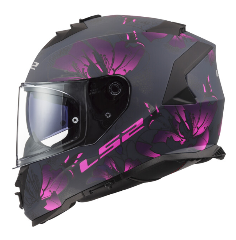 CASCO INTEGRALE MOTO LS2 FF800 STORM 2 BURST MATT BLACK PINK TAGLIA XS BAMBINI