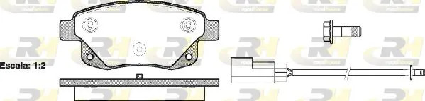 Pastiglie freno Assale posteriore 21252.02 ROADHOUSE per FORD TRANSIT Autobus