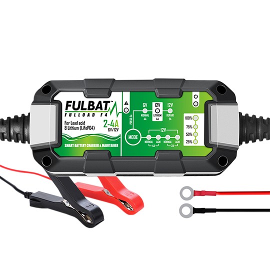 Caricabatterie Fulbat Fulload F4 - 6V - 12V 4A (per batterie da 1,2 a 120 Ah)