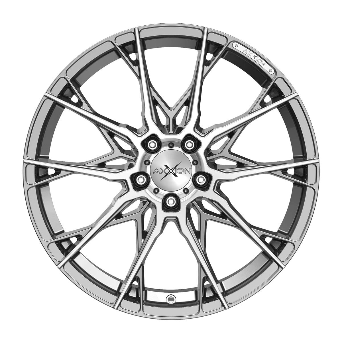 UN cerchio in lega X1 AXXIONAXXION 8.5 x19 5/112 ET 35 Grigio Daytona