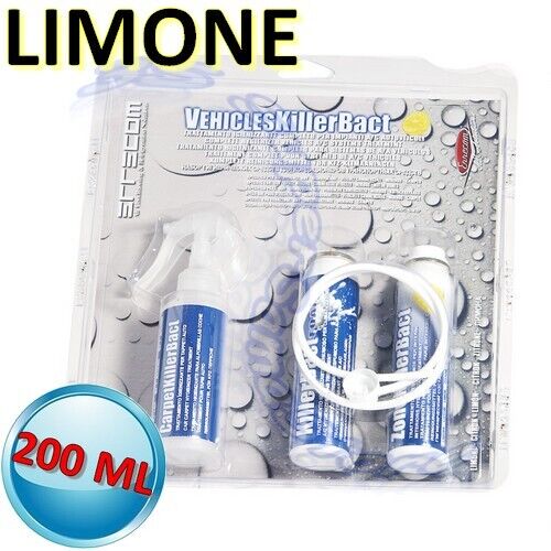 Veichles killer bact - igienizzante 200 ML LIMONE con carpet