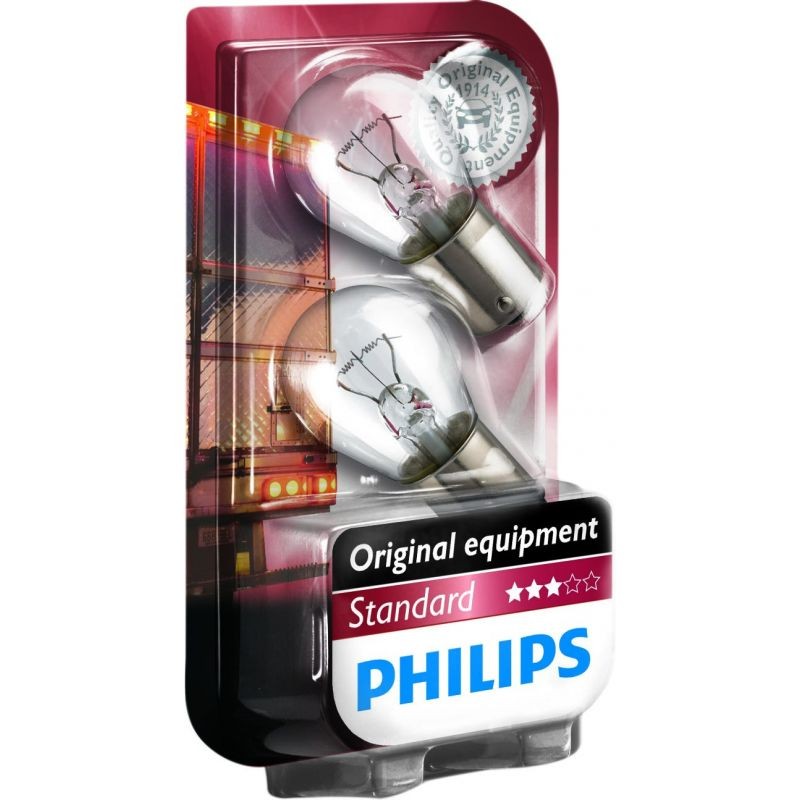 PHILIPS Blister 2 lampade lampadine P21W STANDARD PHILIPS 24V 21W BA15S