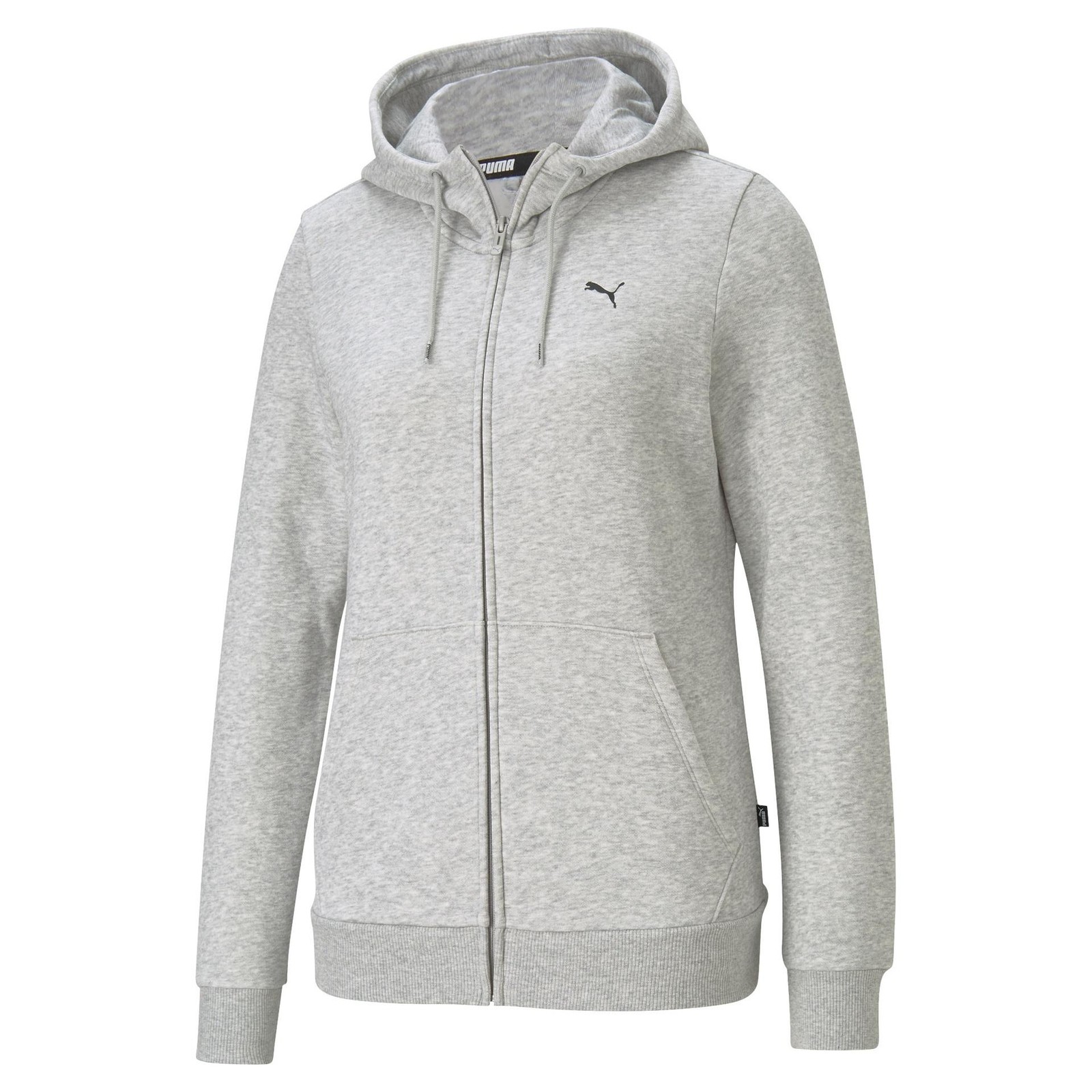 Puma Womens Small Logo Zip Hoodie Medium Grey Medium Grey