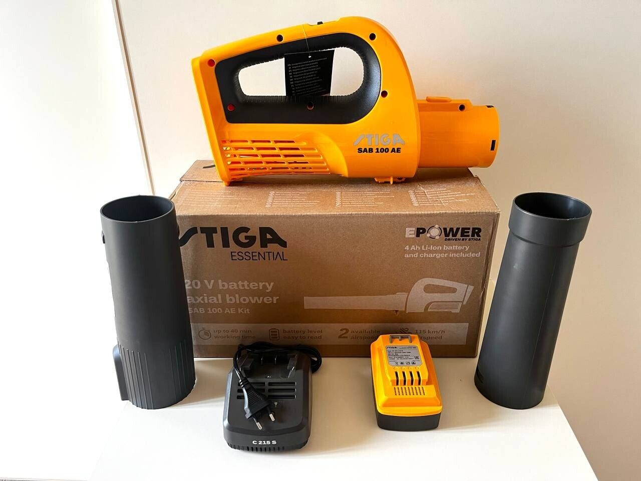 Soffiatore a batteria 20V 4Ah SAB 100 AE Kit - STIGA