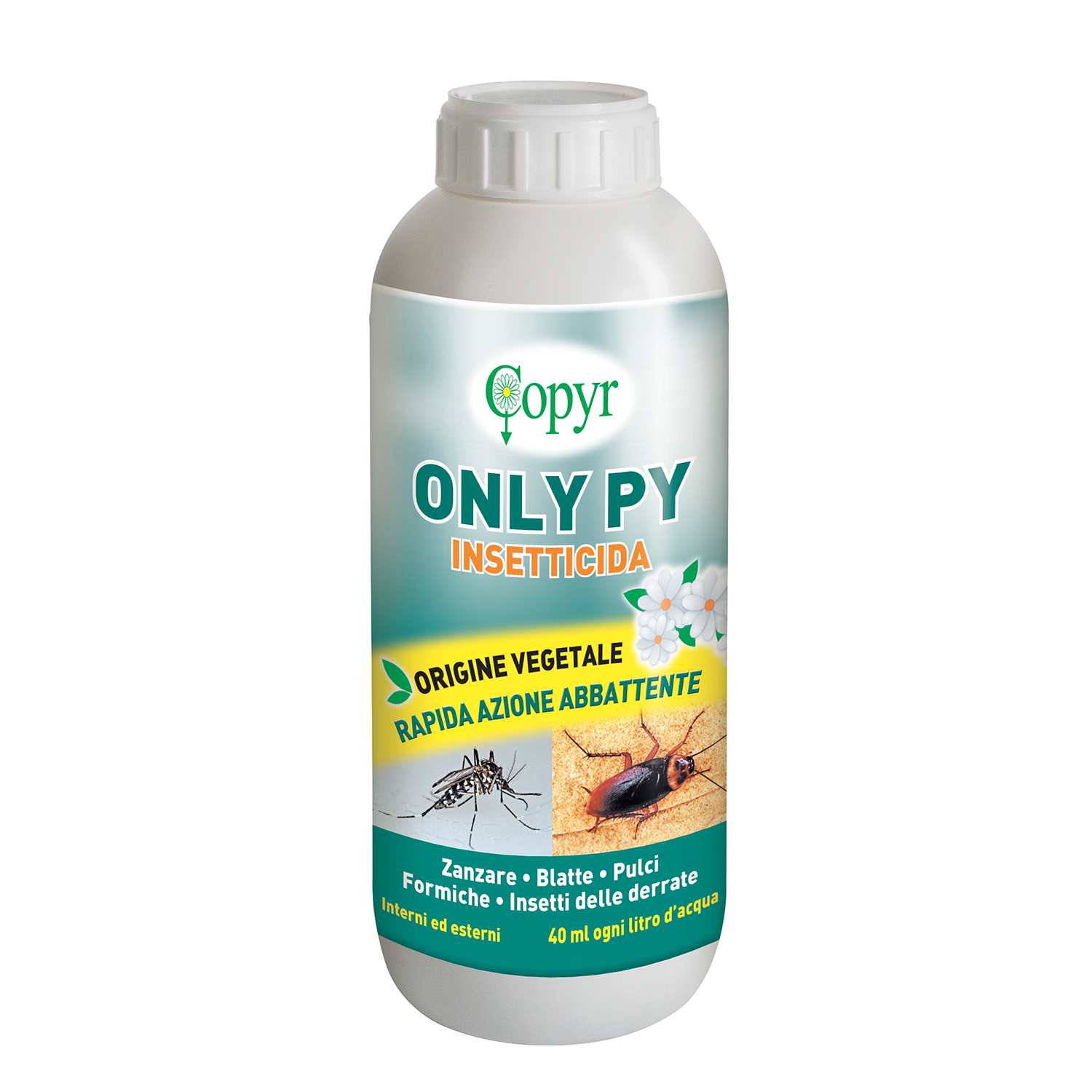 Copyr ONLY PY Insetticida concentrato naturale piretro zanzare pulci blatte 1 LT