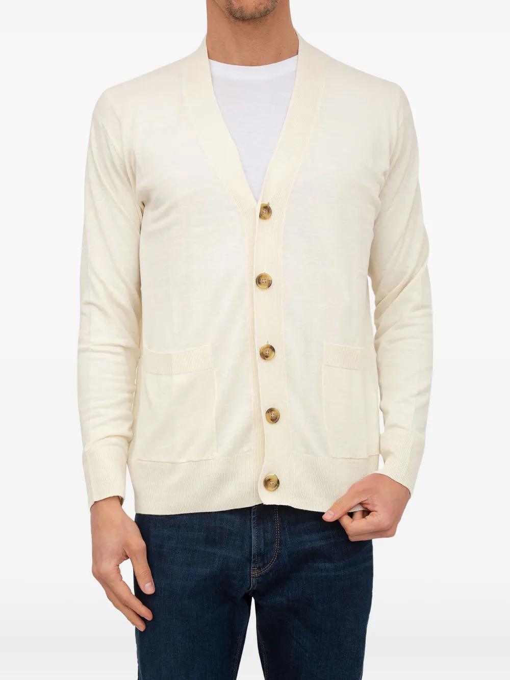 Paolo Pecora linen-blend cardigan - Toni neutri