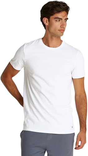 Calvin Klein Uomo T-Shirt Maniche Corte Confezione Da 3 In Cotone, Bianco (White, White, White), L