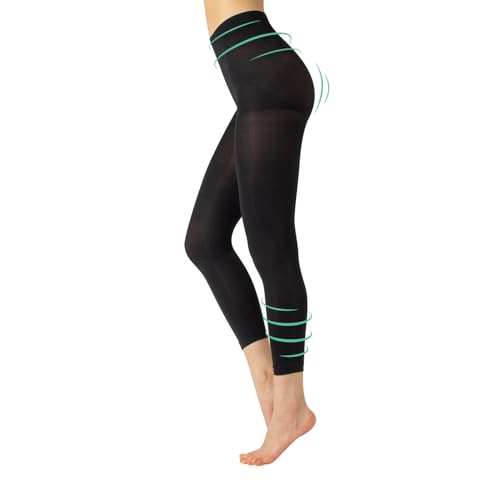 Calzitaly Leggings Riposante E Modellante, Pantacollant Microfibra, Compressione Media 8 Mm/Hg, Shaper & Push Up | 100 Den | Nero | S, M, L, Xl | Made