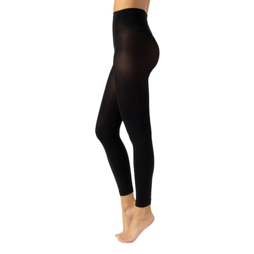 Calzitaly Pantacollant Coprenti, Leggings In Microfibra, Calze Senza Piede 80Den | S, M, L, Xl, Xxl, 3Xl, 4Xl | Made In Italy (Nero, L)