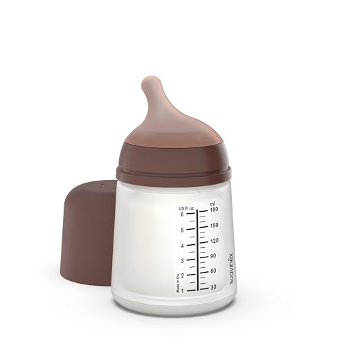 Suavinex, Biberon Anti-Coliche Zero Zero, Con Tettarella A Flusso Adattabile (A), Silicone, Per Bambini +0 Mesi E Neonati, Allattamento Latte Materno 