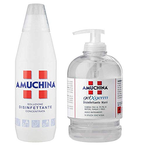 Amuchina Set Soluzione Disinfettante Concentrata 1Lt Più Gel Xgerm Disinfettante Mani 500Ml