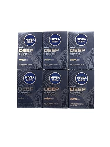 Nivea Lozione Dopobarba Da Uomo, Deep Comfort, Confezione Da 6 (6 X 100 Ml)