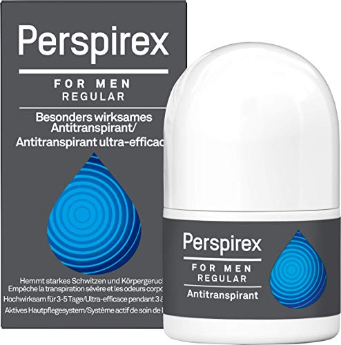 Perspirex For Men - Antitraspirante Roll-On 20 Ml Efficace Contro Il Sudore Sotto Le Ascelle, Formula Innovativa A Lunga Durata, Delicato Sulla Pelle,