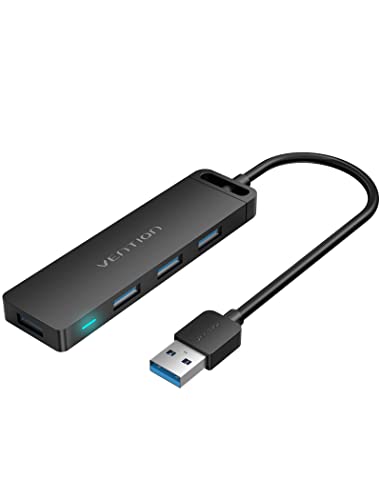 Hub Usb 3.0, Vention Porte Usb Multiple Per Pc 4 Porta Sdoppiatore Usb Ultra Sottile Splitter Per Laptop, Mac Mini/Pro, Surface Pro/Xps/ Ps4/5 (0,15M)