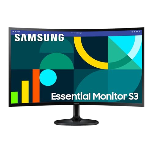 Samsung Monitor S36Gd (S27D362), Curvo (1800R), 27'', 1920X1080 (Full Hd), Va, 100Hz, 4Ms (Gtg), D-Sub, Hdmi, Ingresso Audio, Eye Saver Mode, Flicker