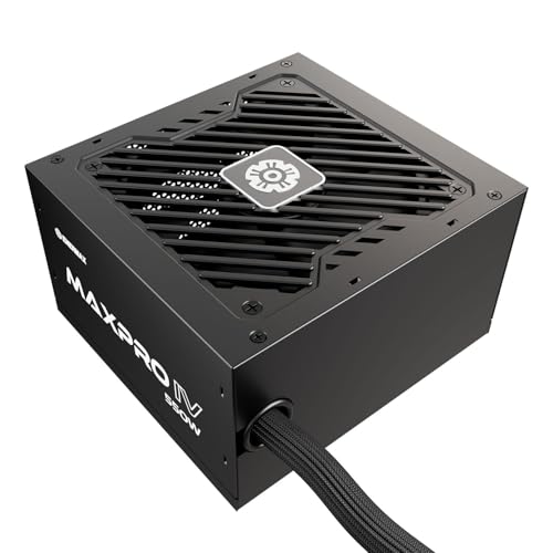 Enermax Maxpro Iv 550 Watt, Alimentatore Non Modulare Atx Gaming Pc, Cavo Singolo Mesh Leeve, 80 Plus, Ventola Silenziosa Da 120 Mm, Condensatore Con