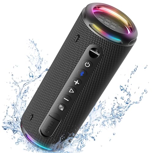 Tronsmart T7 Lite Cassa Bluetooth Portatile, 24W Altoparlante Bluetooth 5.3, 24 Ore Di Gioco, Impermeabile Ipx7, Luce Led, Bassi Potenti, Microfono In