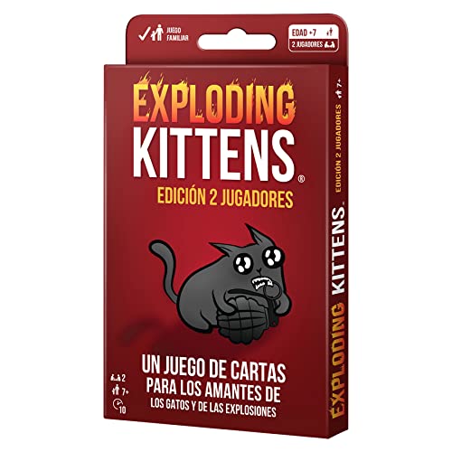 Juego De Mesa Exploding Kittens Edicion 2 Jugadores Pegi 10- Versione Spagnola