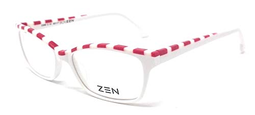 Occhiali Da Vista Donna Zen Barcelona Z399 C.12 Bianco E Rosso Farfalla