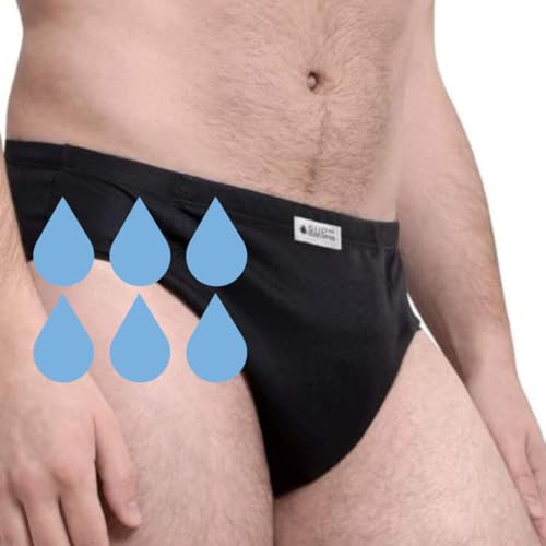 Slipss - Slip Per Incontinenza Urinaria - Con Assorbente Intercambiabile - Taglia Xl - Colore Nero - Assorbenza Alta Fino A 500 Ml -Lavabile E Riutili