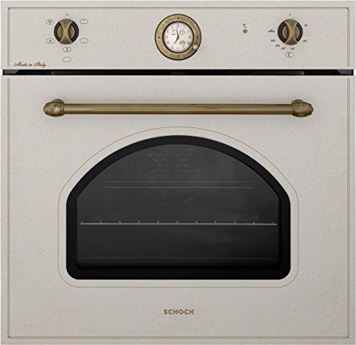 Schock New England F605 Sfn5458N Forno Multifunzione 5 Funzioni, Avena, Maniglie E Manopole In Metallo Anticate, 543 X 597 X 590 Mm