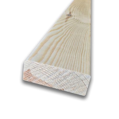 Sunwood Listello In Legno Di Pino Nordico, 8,5X3,2X200 Cm, Piallato E Smussato, Ideale Per Tavoli E Panchine