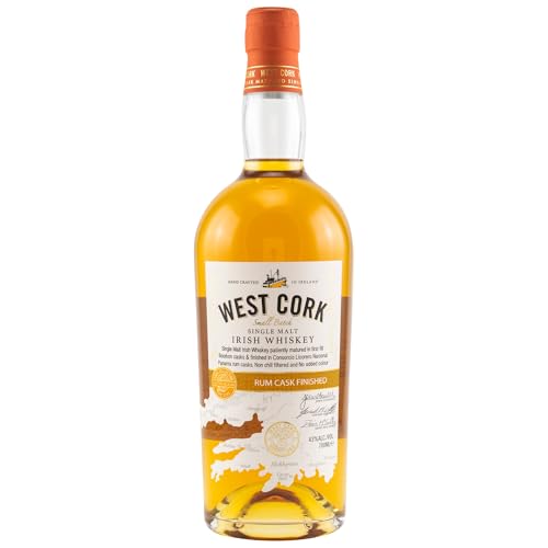 West Cork Single Malt Irish Whiskey Rum Cask Finished 43% Vol. 0,7L In Giftbox