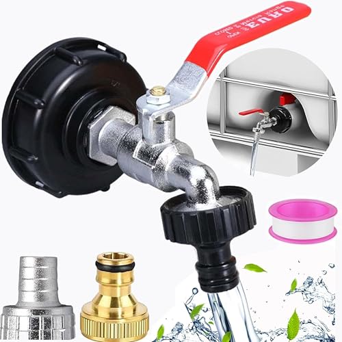 Hufhnwso 3/4 Serbatoio,Rubinetto Giardino,Tappo Per Cisterna 1000L,Cisterna Acqua 1000 Litri
