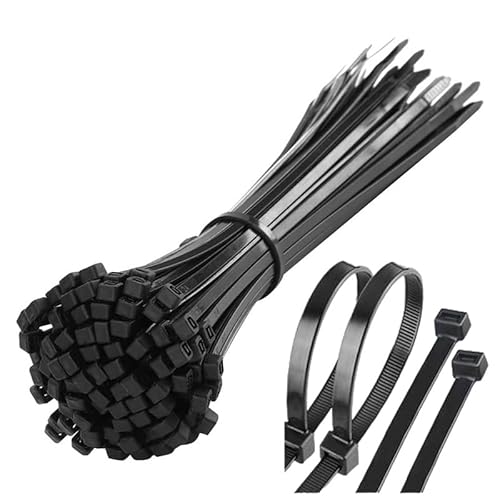 Good Stuff 50 Fascette Da 20 Cm In Plastica - Confezione Da 50 Fascette Nere Per Una Tenuta Duratura Ed Efficace - Ideali Per Organizzazione Cavi E Us