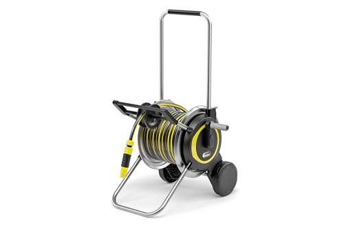 Kärcher Carrello Avvolgitubo Ht 5.20 M, Mobile Con Base Extra Larga, Robusto Avvolgitubo In Metallo, Manico Regolabile In Altezza, Tubo Da 20 M E Acce