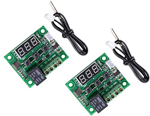 2Pcs W1209 Digital Cool Heat Temp Thermostat Thermometer Temperature Control Dc12V