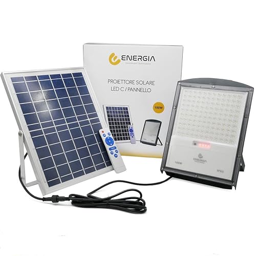 Energia Proiettore Solare Led C/Pannello - 6500K Ip 65 (50)