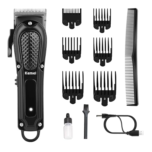 Kemei Tagliacapelli Da Uomo, Tagliacapelli Professionale Da Barbiere Per Tagliare I Capelli Senza Fili E Con Cavo, Ricaricabile, Regalo Per La Festa D