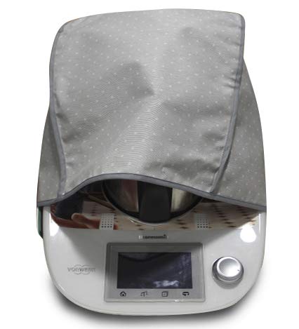 Custodia Cover Case Antimacchia Per Bimby Pois Grigio Tm5 E Tm31 & Tm6 Modello Varoma