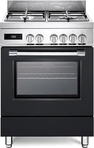 Pro66Malpz - Cucina A Gas Con Forno Elettrico, 60X60 Cm, Colore Inox E Nero, Classe Energetica A