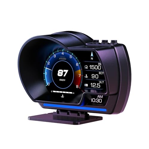 Amrooloo Heads Up Display Auto Obd, Tachimetro Gps Con Molteplici Promemoria Per Tutte Le Auto