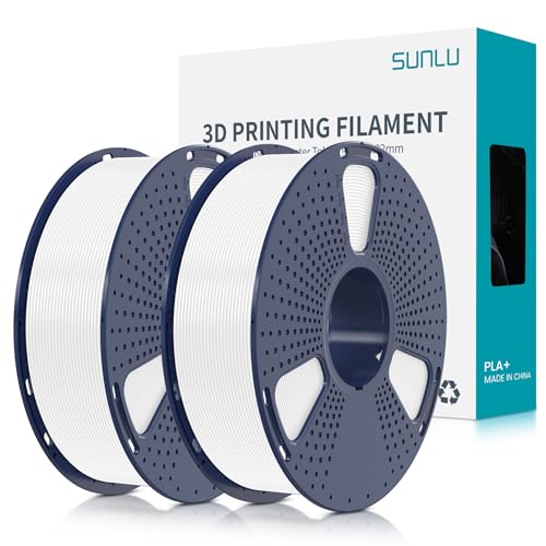 Sunlu Filamento Pla+ 1.75 Mm Per Stampante 3D E Penne 3D, Filamento Pla Plus 2Kg,Neatly Wound, Precisione Di Tolleranza Del Filamento +/- 0.02 Mm (Bia