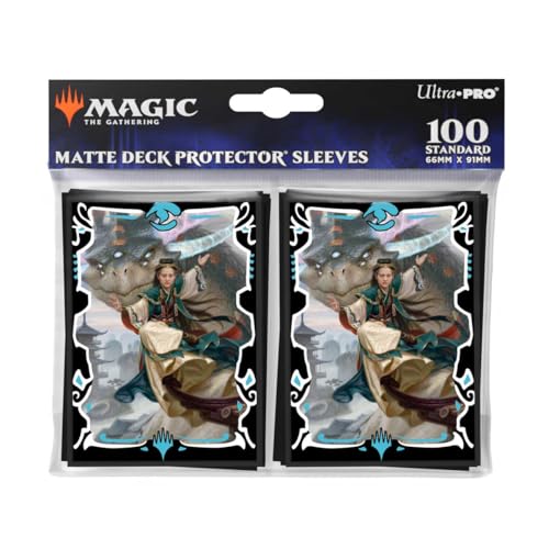 Ultra Pro - Tarkir Dragonstorm 100Ct Deck Protector Maniche Jeskai Commander For Magic: The Gathering