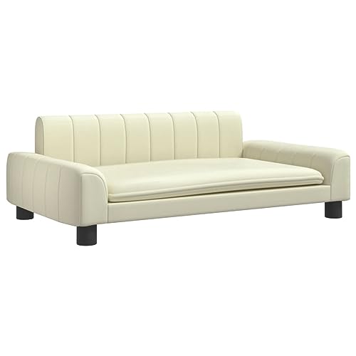 Vidaxl Lettino Per Cani Crema 90X53X30 Cm In Similpelle, Letto Per Cani, Divano Per Cani, Divanetto Per Cani, Letti Per Cani